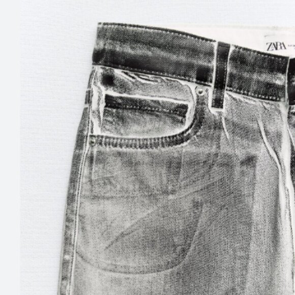 Zara Gray Relaxed Jeans High-Waisted Soft Denim - Picture 5 of 12